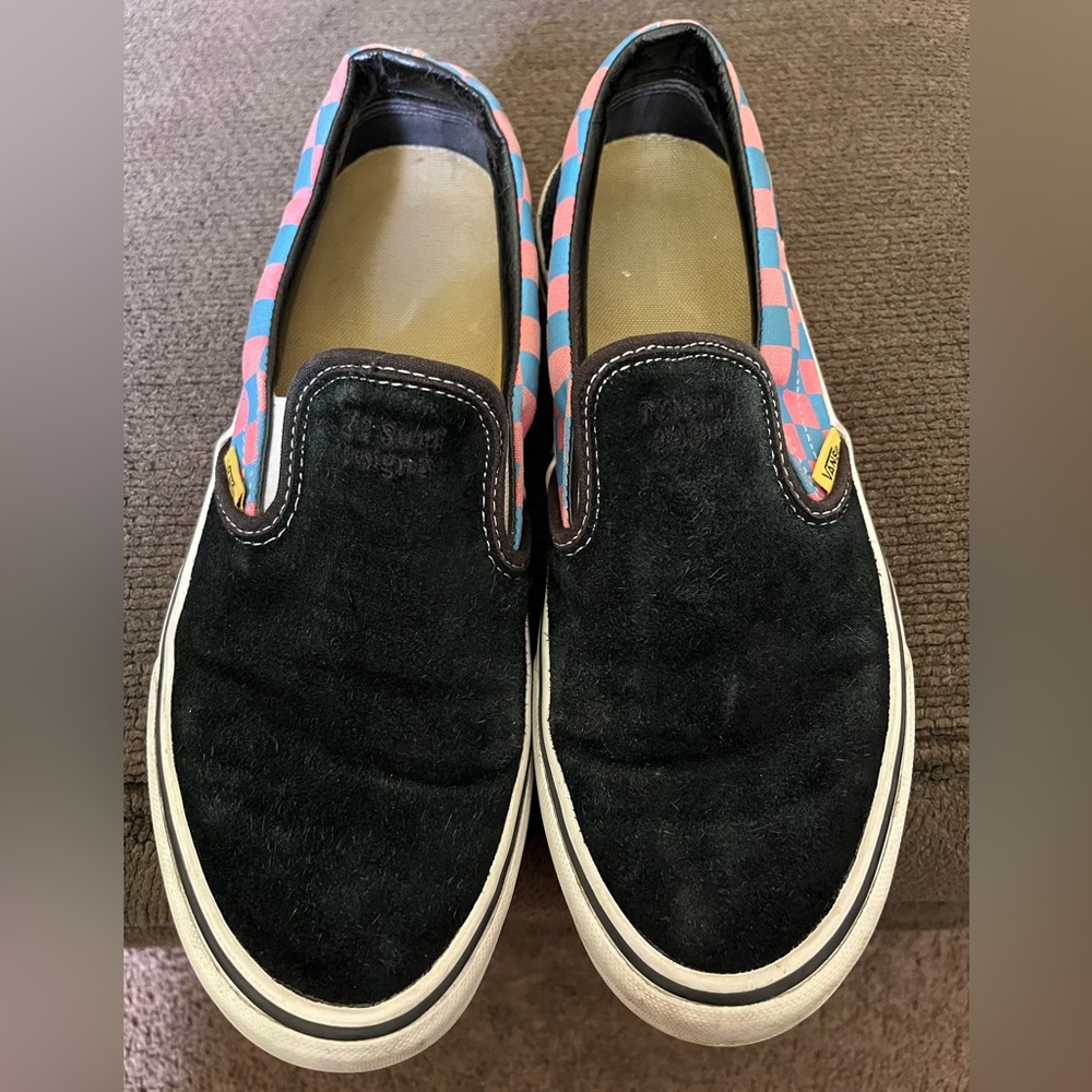 VANS Sk8 T&C Surf Hawaii Slip on Sneaker Womens Size 10  Pink/Blue CheckerBoard